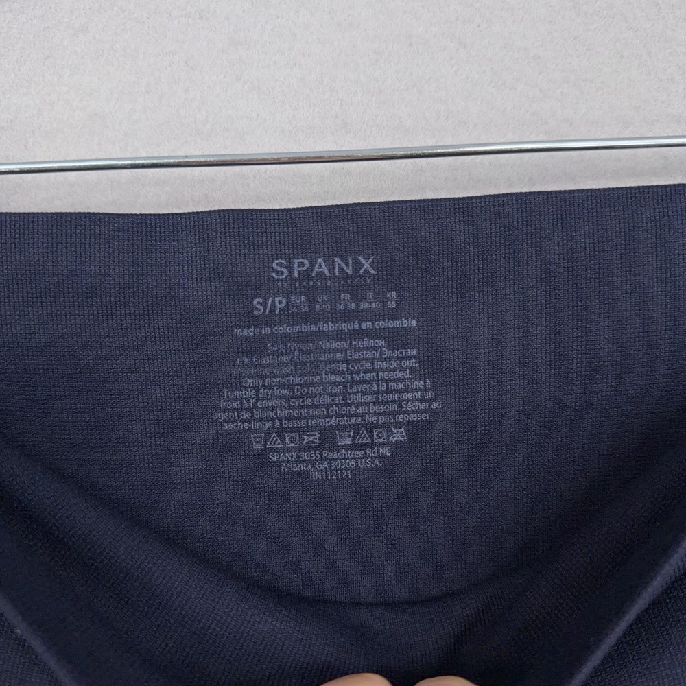 Spanx Leggings Pants Womens Small Navy High Waist Shaping Tummy Control - Picture 4 of 14